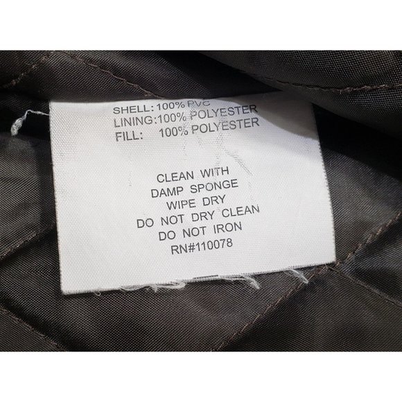 U. S. Polo Assn. Mens Faux Leather Jacket Quilted Lining Pockets Brown Size XL - Picture 9 of 15